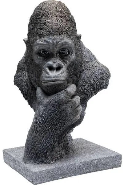 Thinking Gorilla Head dekorácia čierna 49cm