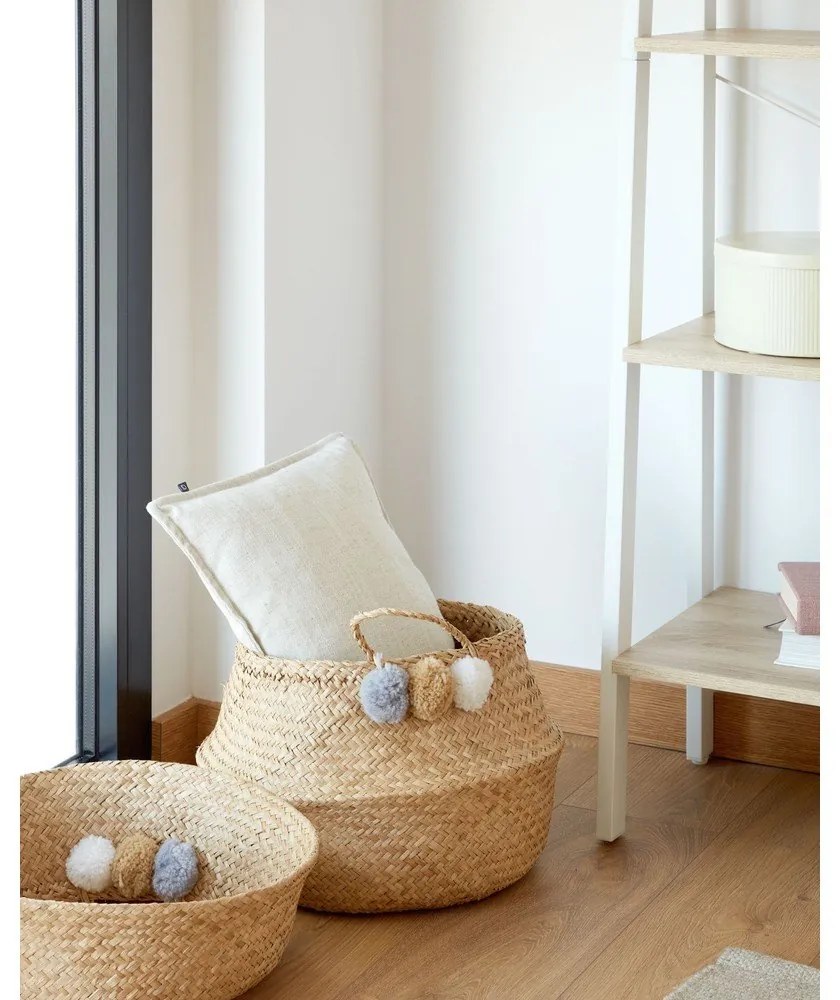 Obliečka na vankúš s prímesou ľanu 45x45 cm Blok – Kave Home