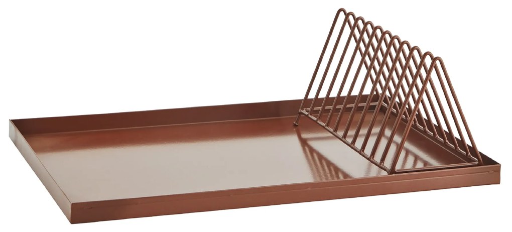 MADAM STOLTZ Kovový odkvapkávač na riad Rust minimalist