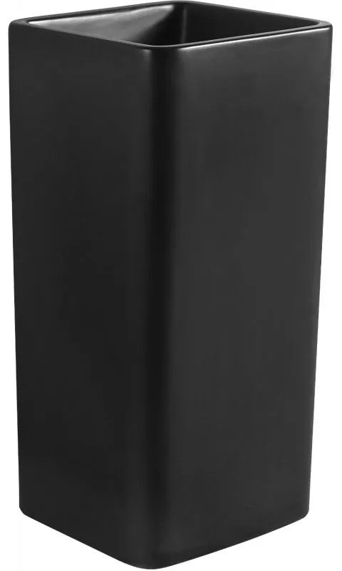 Mexen Tana, voľne stojace umývadlo 40x40x83 cm, čierna matná, 26044070