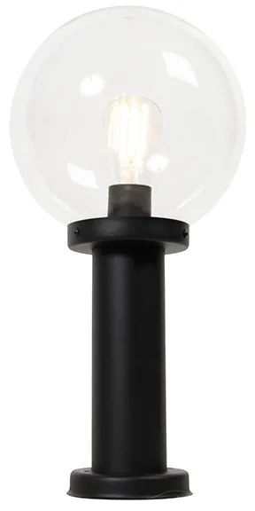 Vonkajšia stojaca lampa čierna s plastovou guľou 50 cm IP44 - Sfera