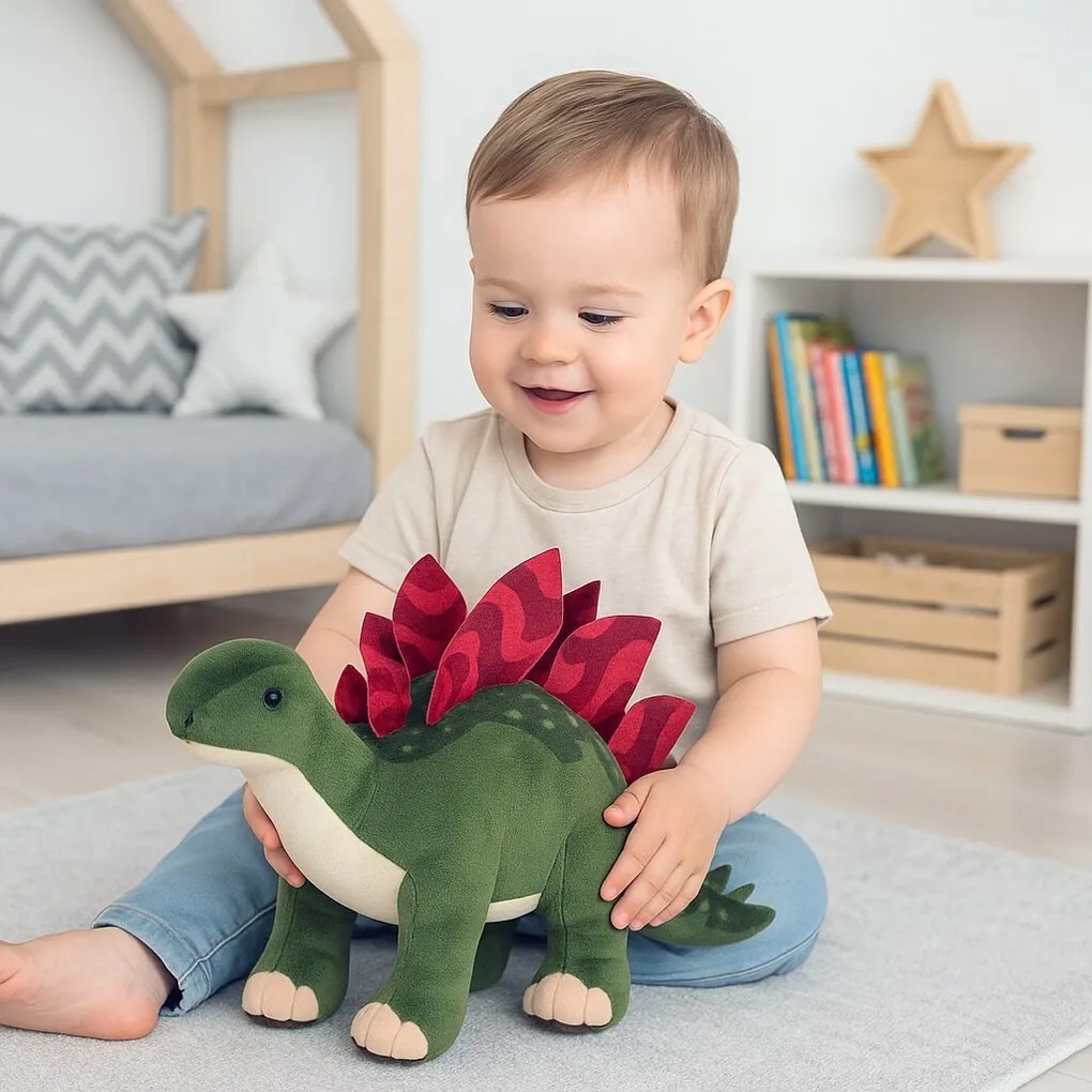 Baby Mix Plyšová hračka dinosaurus Stegosaurus, 38 cm