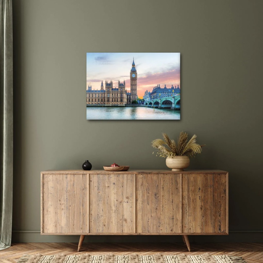 Obraz - Londýn v pastelových farbách (70x50 cm)