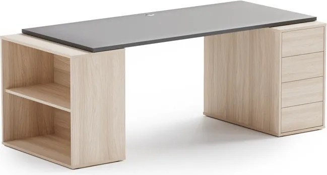 Samostatná pracovná doska BLOCK, 1600 x 800 x 25 mm, grafitová