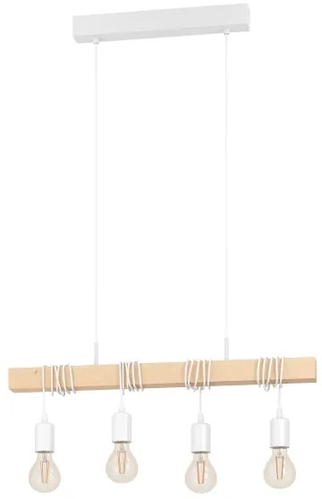 Eglo 43704 - Závesné svietidlo na lane TOWNSHEND 4xE27/60W/230V