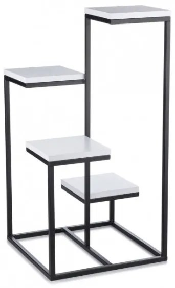 Stojan na kvety KASKADA 79x40 čierna/biela