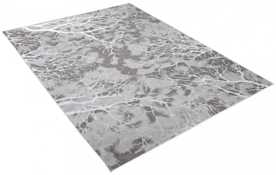 Jednoduchý moderný koberec sivej farby s bielym motívom Šírka: 80 cm | Dĺžka: 150 cm