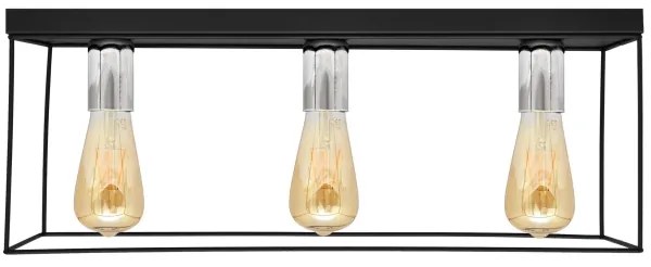 Stropné svietidlo FINN 3xE27/15W/230V čierna/chróm