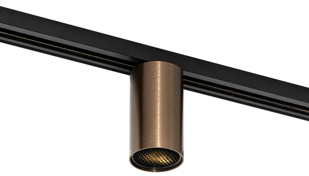 Moderný tmavo bronzový reflektor pre 1-fázový koľajnicový systém GU10 35mm - Iconic Ruby Honey
