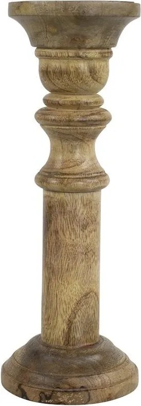 Drevený svietnik Mana z mangového dreva M - 11 * 11 * 30cm