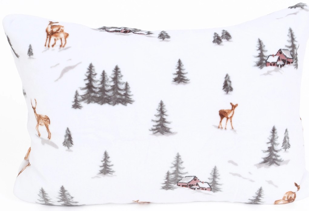 Obliečka na vankúš mikroplyš Exclusive 40 × 60 cm - Zimný les