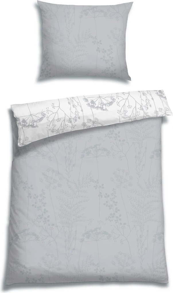 XXXLutz POSTEĽNÁ BIELIZEŇ, flanel, svetlosivá, 140/220 cm Florella - Obliečky & plachty - 004388005902