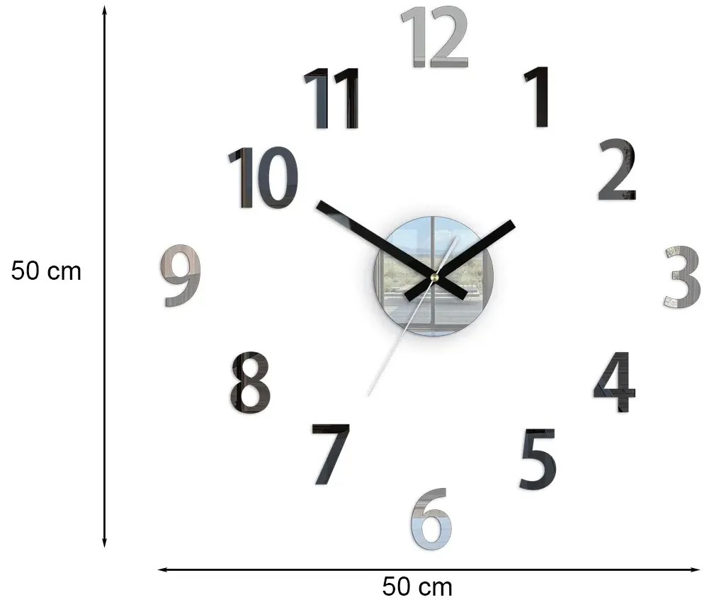 Nástenné hodiny Box čierne