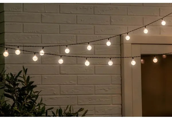 Grundig - LED stmievateľný solárny reťazec 50xLED/8 funkcií 9,35m IP44 teplá bie