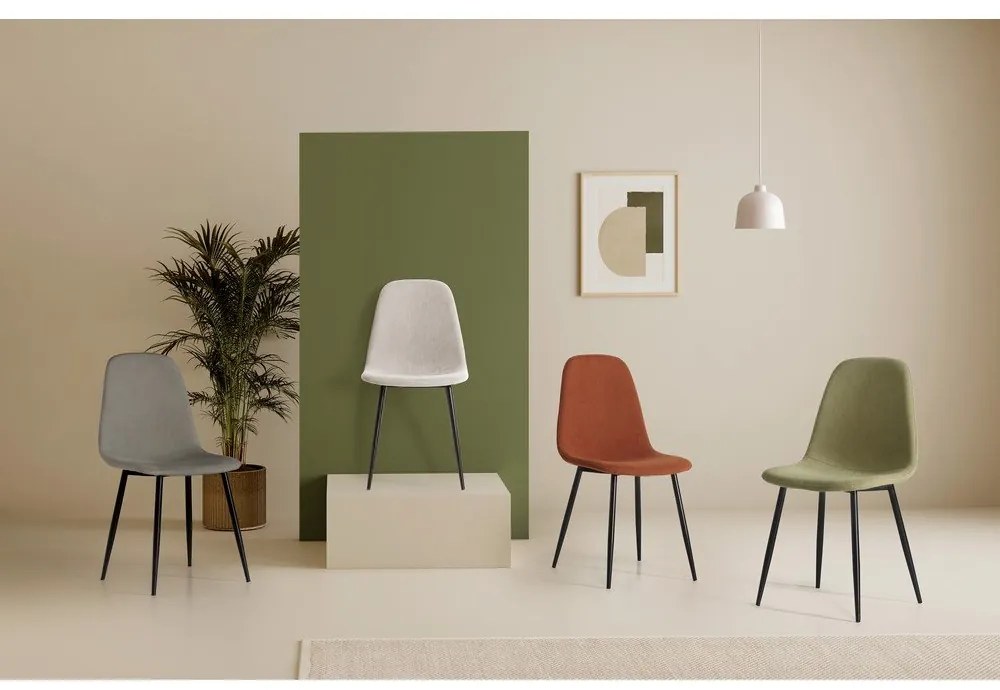 Terakotové čalúnené jedálenské stoličky v súprave 4 ks Minka – Marckeric