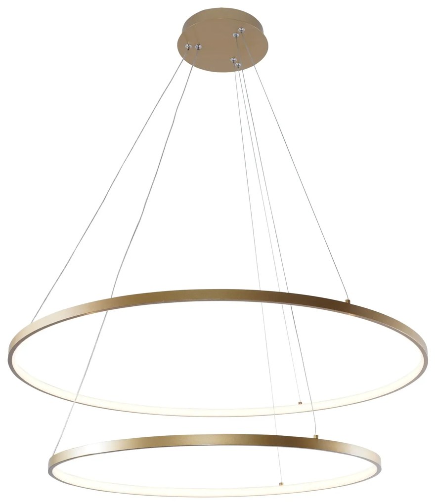 Moderný LED luster Breno 2 80 zlatá