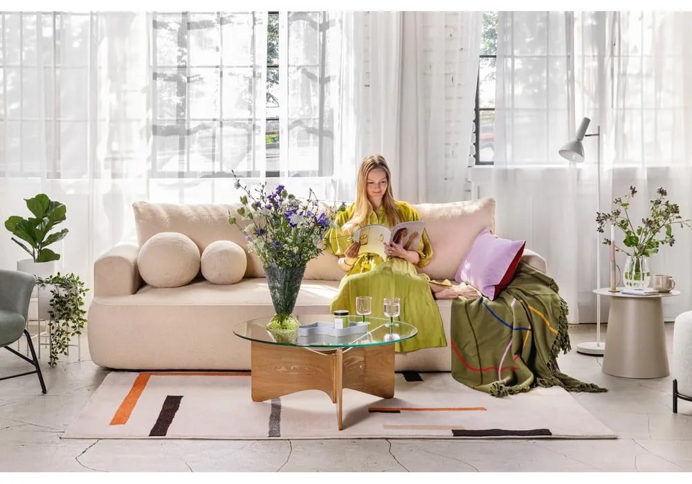 Oranžový/krémový koberec 80x150 cm Linea – Universal