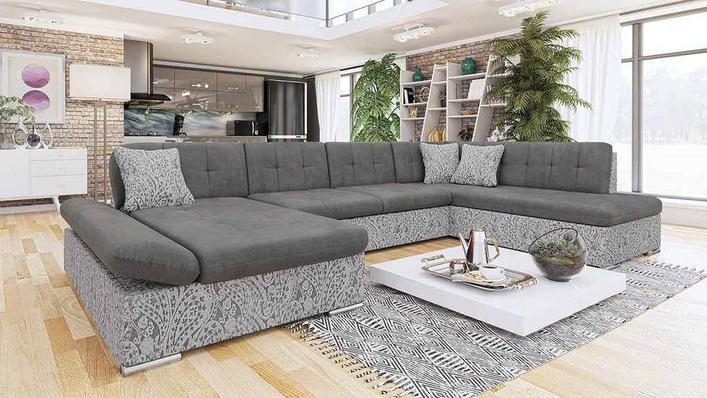 Rohová sedacia súprava Genero Premium, Dostupné poťahy: Terra 05 + Terra 05 + Terra 06 ECO, Strana: Ľavá - U