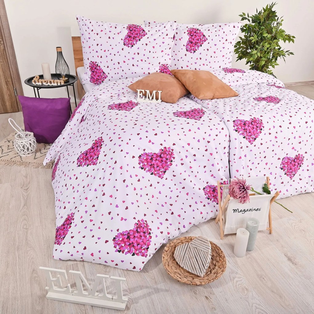Obliečky Romance fialové EMI: Vankúš 40x40