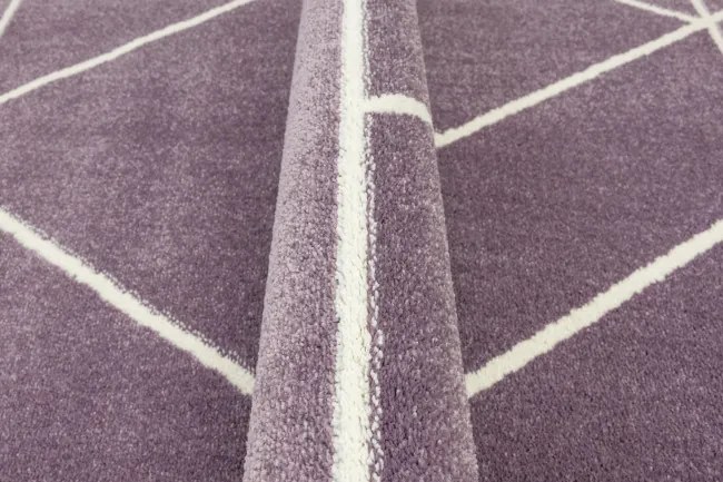 Koberec LIMA C877B fialový / krémový