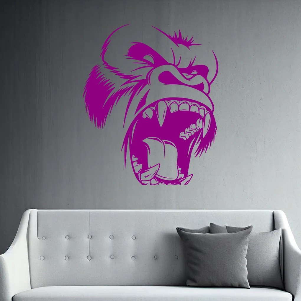 Veselá Stena Samolepka King Kong Farba: šedá, Veľkosť: 40 x 33 cm
