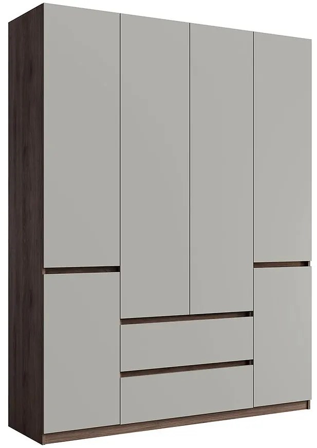 Skriňa Madison 6D 2SZ 46 sivý/orech elegant