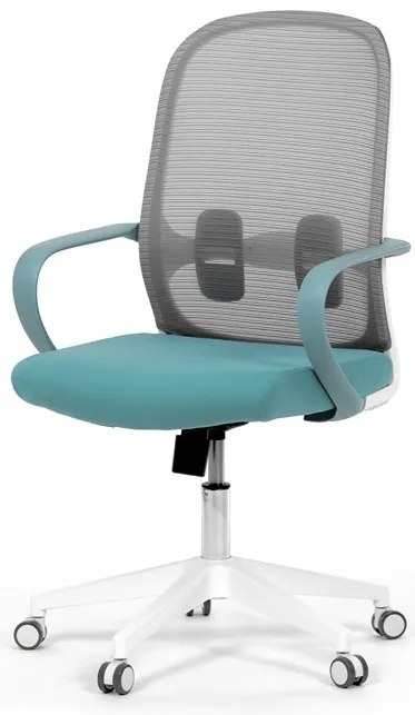 Autronic BONTEC Kancelárska stolička, hojdací mechanizmus, modrá látka, KA-S425 BLUE Farba: Šedá