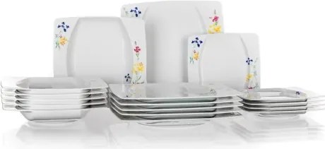 Sada tanierov (18 dielov) Eye, kvetinový motív%