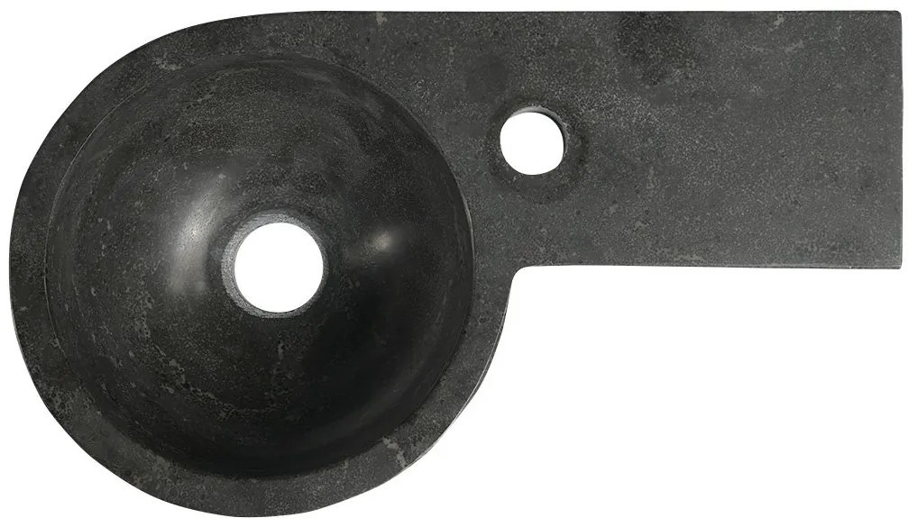 Sapho Sapho, BLOK kamenné umývadlo 40x10x23 cm, čierny Antracit, 2401-32