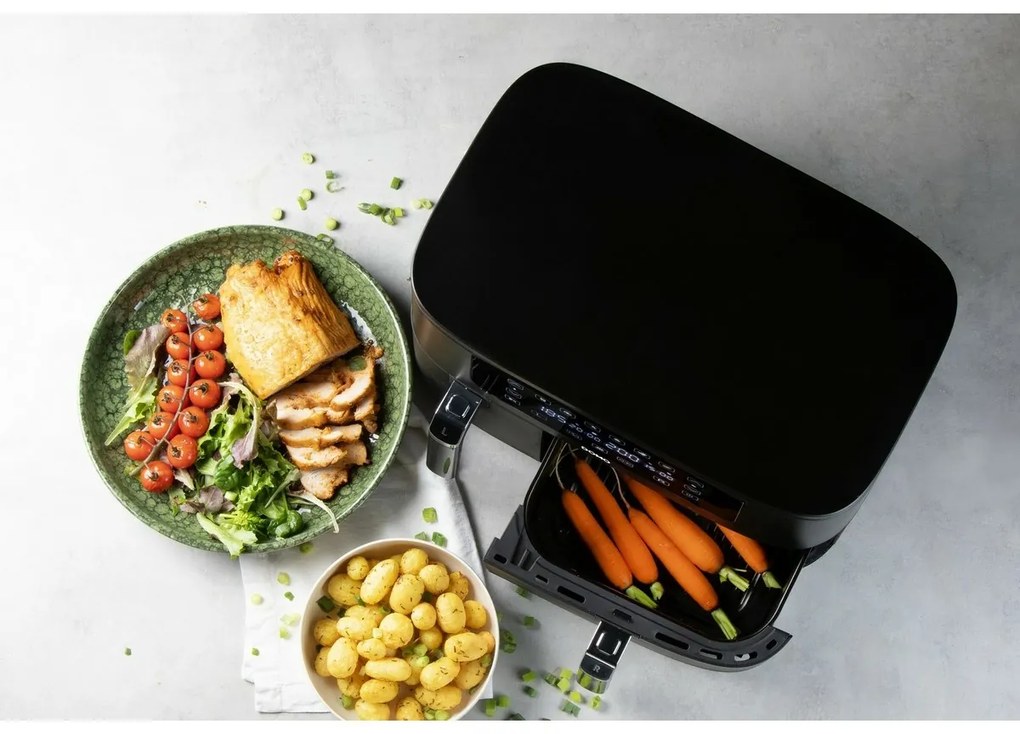 DOMO DO546FR digitálna dvojitá fritéza s horúcimvzduchom, 3+6 l