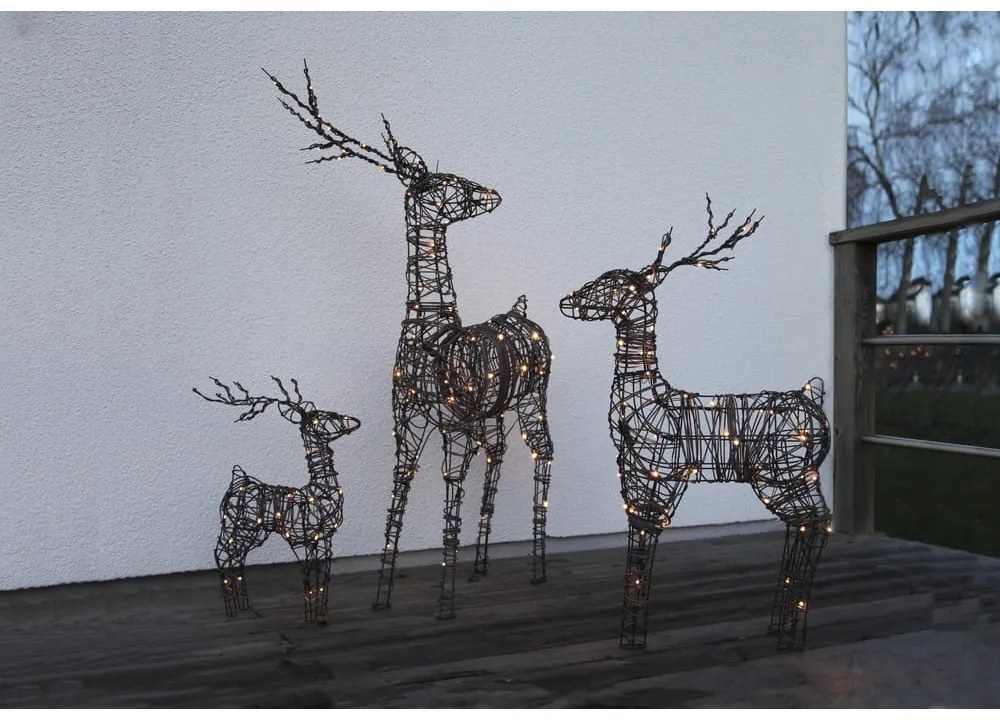 Hnedá stojacia vianočná svetelná dekorácia na baterky Vixen – Star Trading