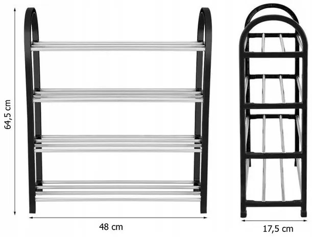 Verk Stojan na topánky, regál, organizér na obuv, organizér pre 8 párov topánok