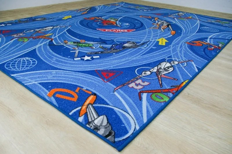 Detský koberec LIETADLÁ modrý