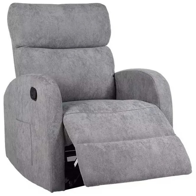 LuxuryForm DESIGN Televízne kreslo BRUNO otočné s polohovaním - šedé