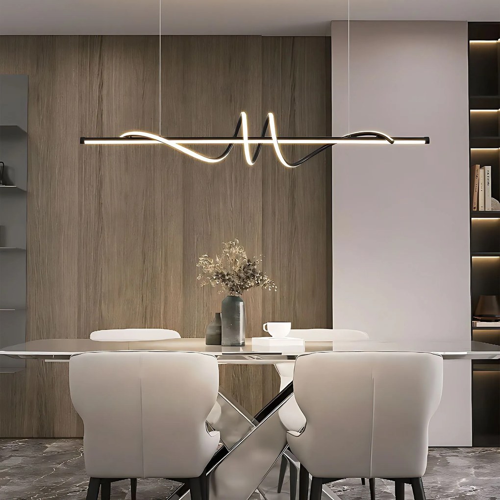 Toolight Toolight, LED stropné svietidlo 120cm, 50W, 3000K, LHJ023-CP, čierna matná, OSW-50011