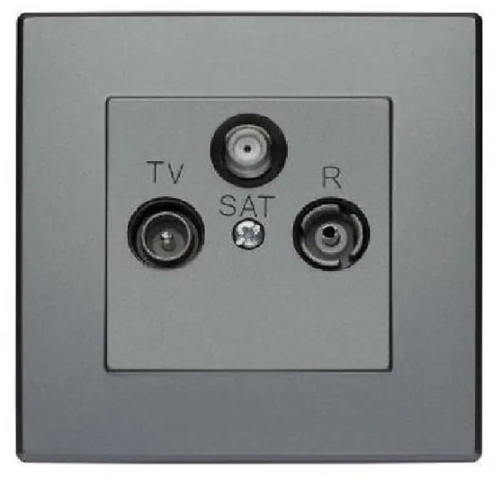 GPA-LS Koncová R-TV anténna zásuvka inox