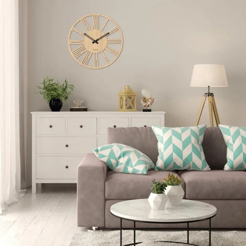 Drevené nástenné hodiny  moderný dizajn, tichý chod | SENTOP HDFK035