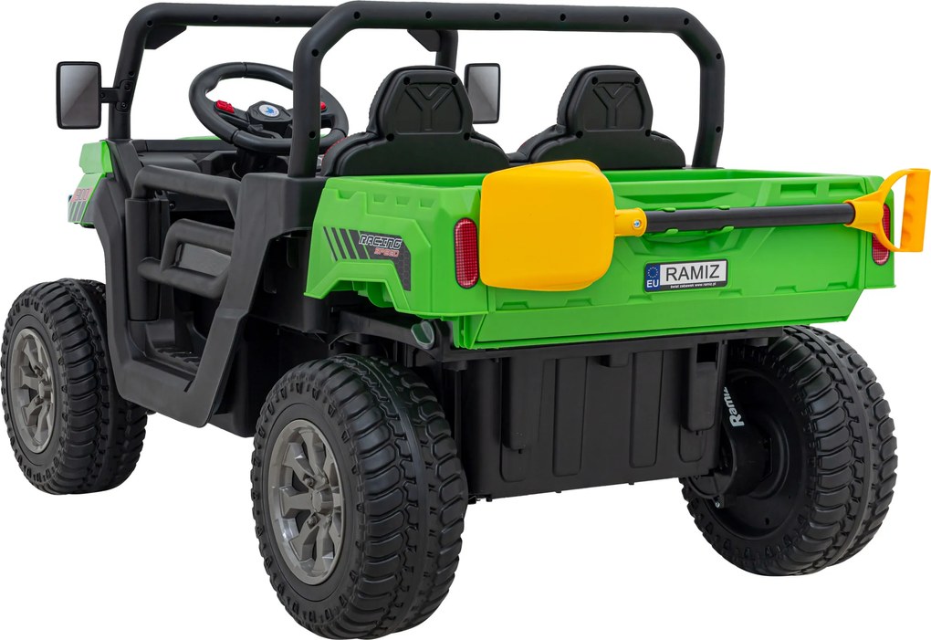Ramiz Auto Pick-Up Speed 900 pre deti Zelená + Pohon 4x4 + Pohyblivý čerpadlo + Batožinový priestor + Diaľkové ovládanie + Lopata + LED audio