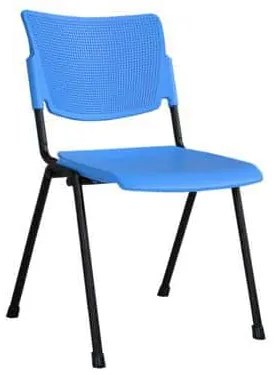 Plastová jedálenská stolička MIA Black, modrá