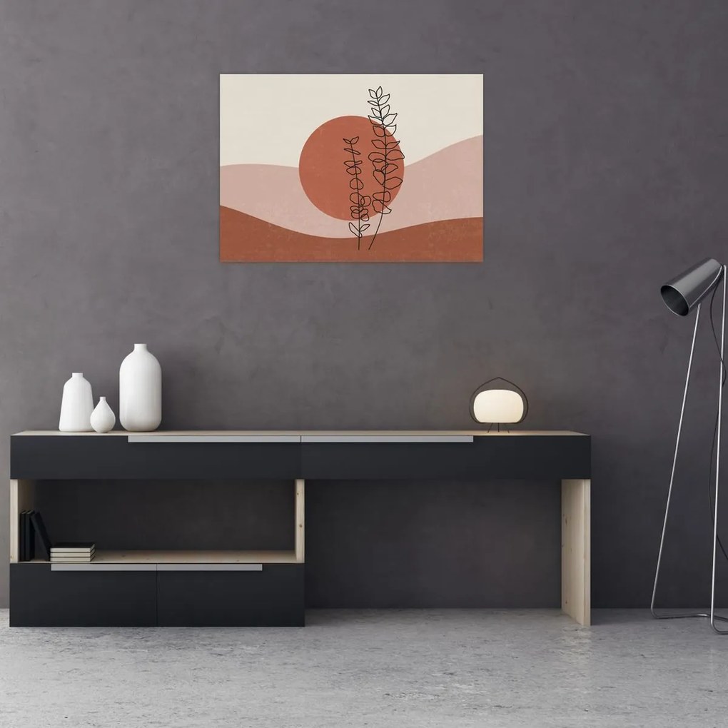 Obraz - Boho listy N⁰1 (70x50 cm)