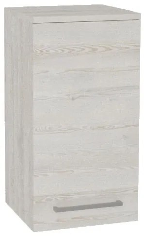 Mereo, Mereo Bino kúpeľňová skrinka horná 63 cm, pravá, Multidecor, White Loft Pine, MER-CN696WLP1