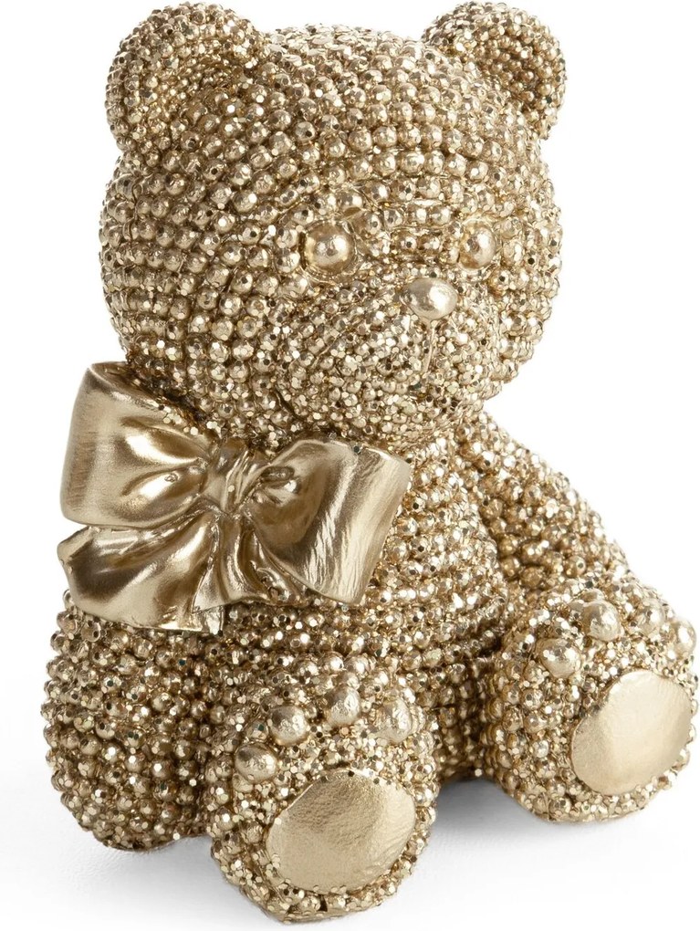 DEKORAČNÁ SOŠKA BEAR 6X8 CM ŠAMPANSKÁ