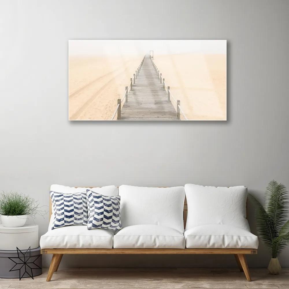 Skleneny obraz Most písek architektúra 120x60 cm