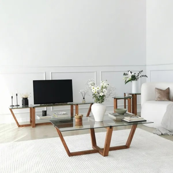 Konferenčný stolík AMALFI 35x105 cm borovica/číra