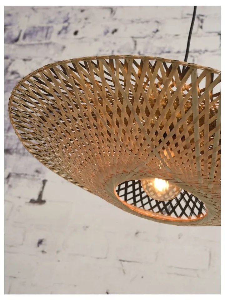 Závesné bambusové svietidlo Good&amp;Mojo Kalimantan, ⌀ 60 cm