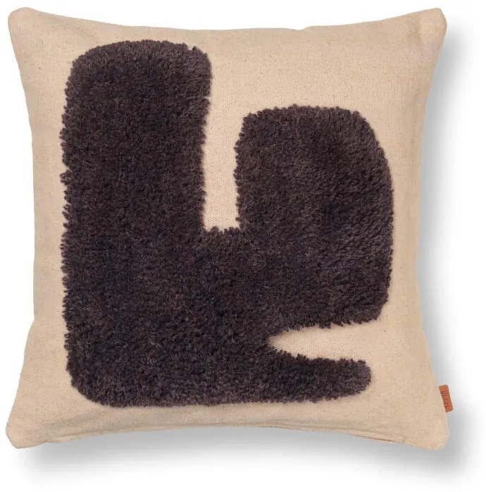 Ferm Living Vankúš Lay Cushion, Sand/Dark Brown