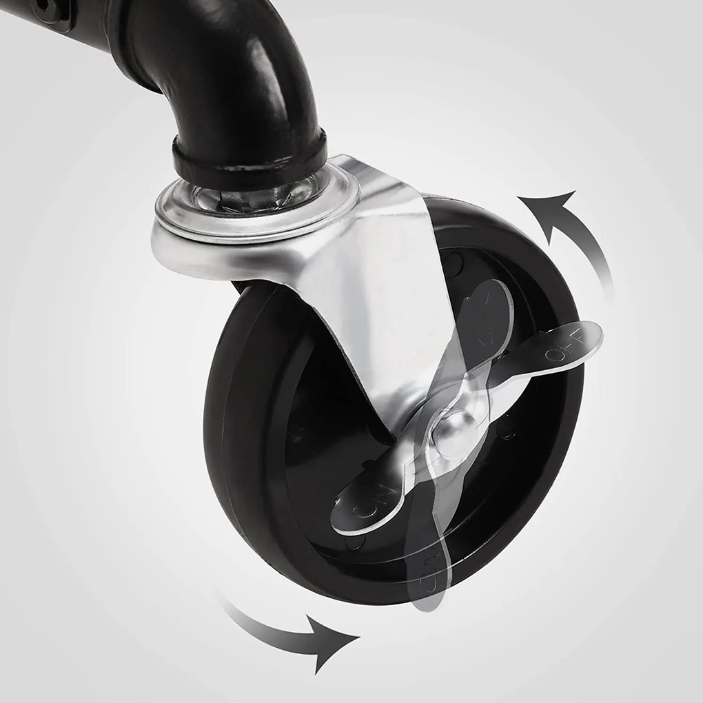 Kovový stojan na šaty s vysokou nosnosťou až 90 kg, čierny