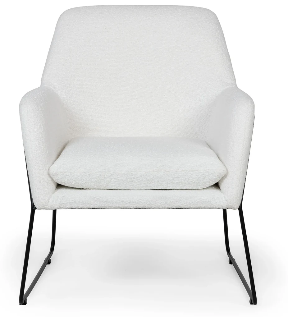 Biele designové kreslo MILAN