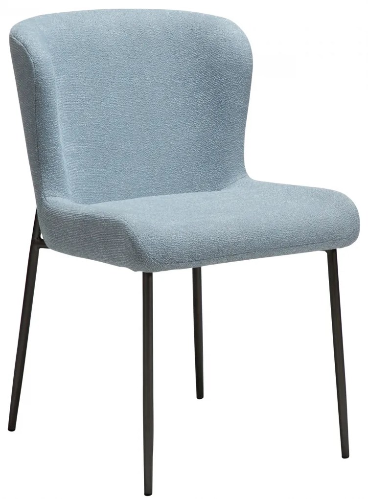 GLAM ČALÚNENÁ STOLIČKA blue/antique pewter