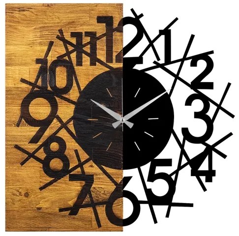 Nástenné hodiny 59x58 cm 1xAA drevo/kov